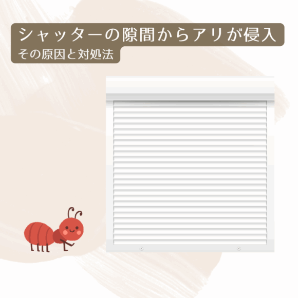 シャッターからアリが入ってくる