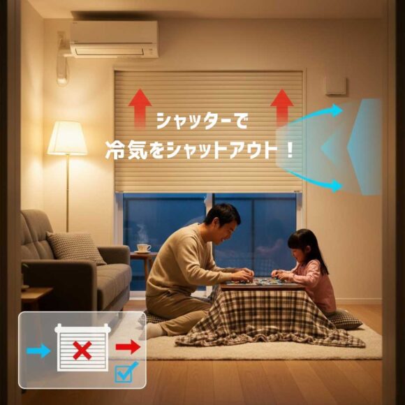 福岡市　シャッター工事　冷気　寒さ対策　住みたかシャッター
